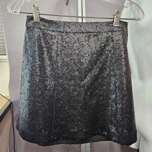 Decree Women Skirt S Mini Short Sequin Lined Party Bling Cocktail Zipper NEW